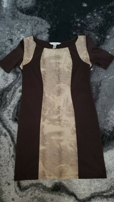 Beautiful AA Studio Brown Animal Print Dress Women Size 14