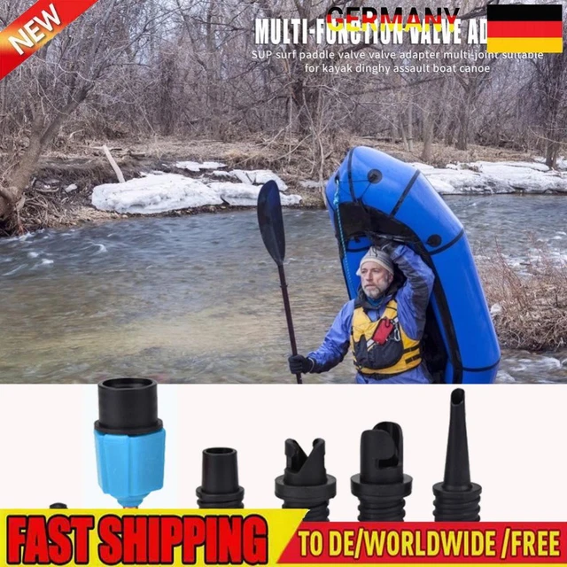 Rubber Boat Valve Adapter Paddle Board Kayak Air Valve Pump Compressor Converter