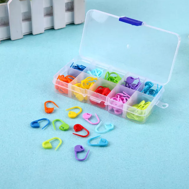 Locking Stitch Markers for Knitting and Crochet, Plastic Safety Pins,  10-100 count, assorted colors | Crochet stitch marker, progress keeper