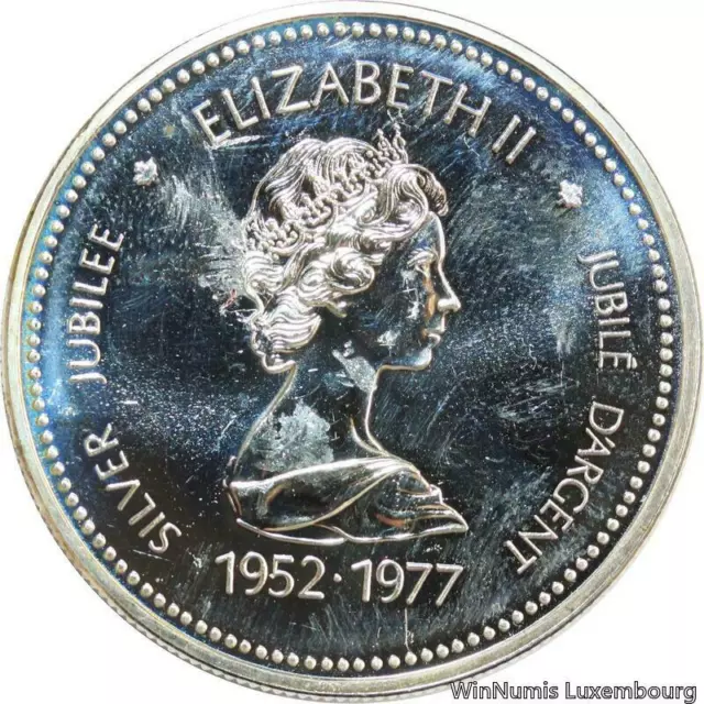 D0182 Canada Dollar Elizabeth II Jubilee Throne Senate 1977  Silver Proof