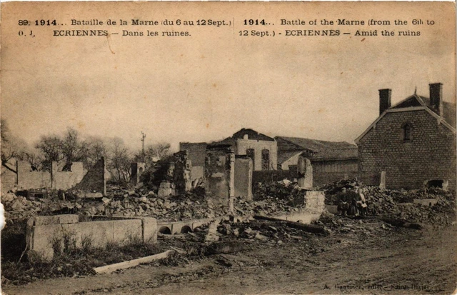 CPA AK Military - Writers - In the Ruins - Battle of the Marne (698315)