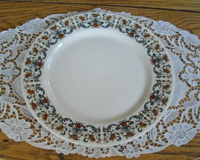 Vintage Syracuse China Old Ivory OPCO 9 3/4" Plate ~ Orange Flowers ~
