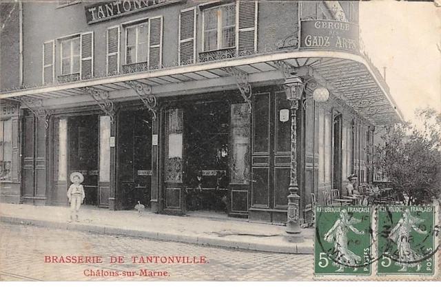 51 . n°106117 .chalons sur marne .brasserie de tantonville . terrace .