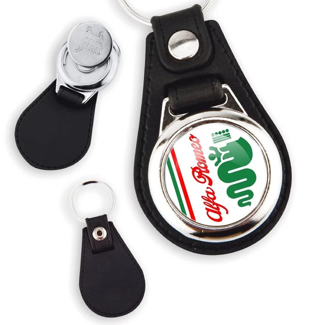 Porte-clés Alfa Roméo Road Runner - Acier Et Simili Cuir, Impression HD Des Deux Côtés - 8