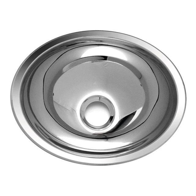 Camping Spüle oval 28 cm Edelstahl Einbauspüle Spülbecken Wohnmobil Waschbecken