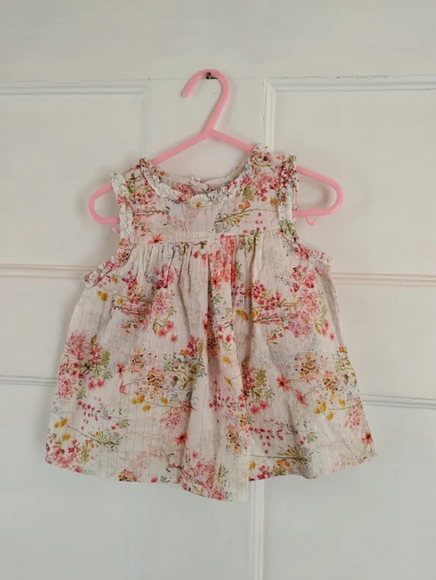 Next 18-24 Months Sweet Girl's Summer Smock Top. Vintage Look