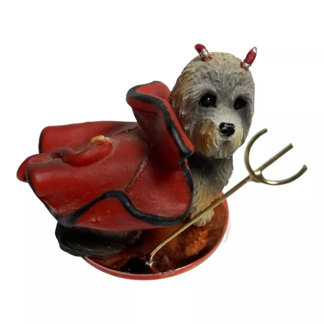 Dandie Dinmont Table Ornament Devil Figurine Hand Painted