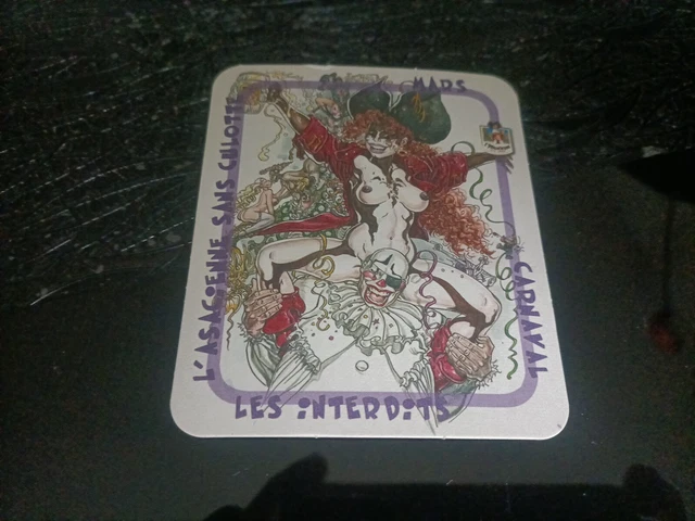 Sous bock de bière , l'alsacienne sans culotte, Mars