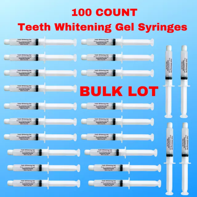 44% Carbamide Peroxide Teeth Whitening Kit, Syringes Lot (100-10cc) Wholesale