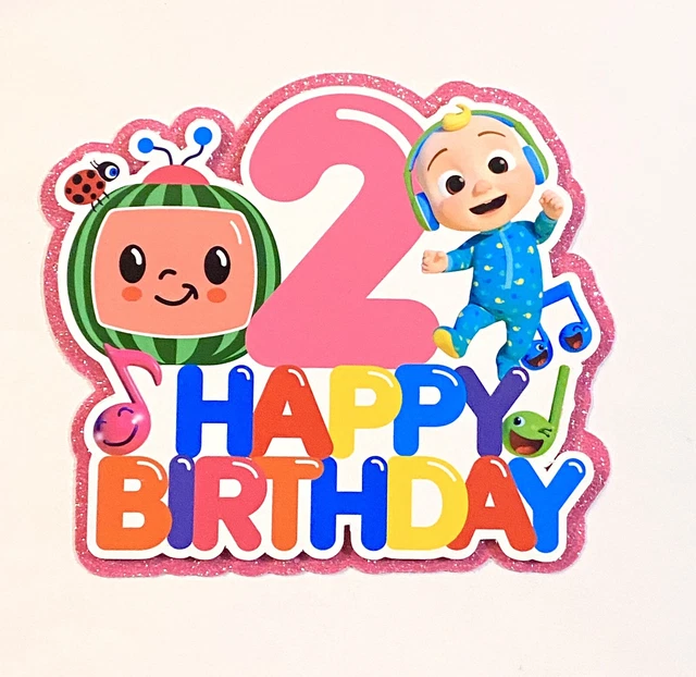 HAPPY BIRTHDAY + Age Cake Topper Glitter Cardstock £6.99