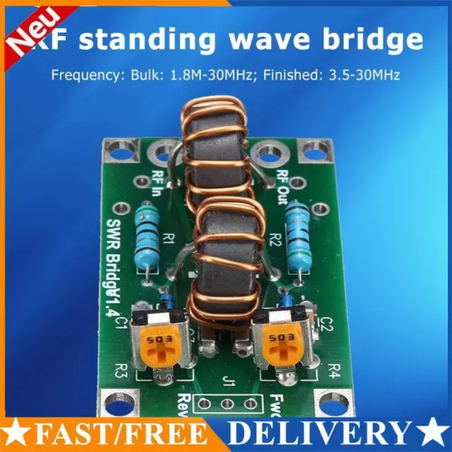 3.5-30MHz RF SWR Stand Wave Ratio Bridge Radio Frequency Kit (Complete Set)