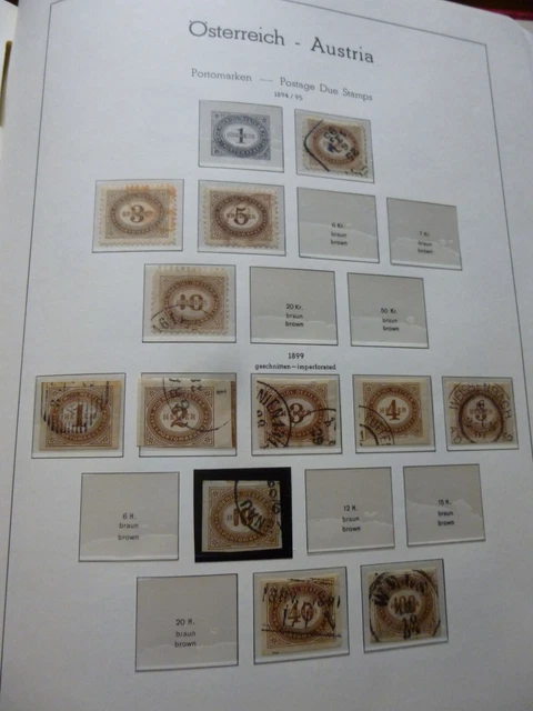 Österreich Porto 1894 / 1899    ex 1 - 21  teils färb. Stempel  (Y970)