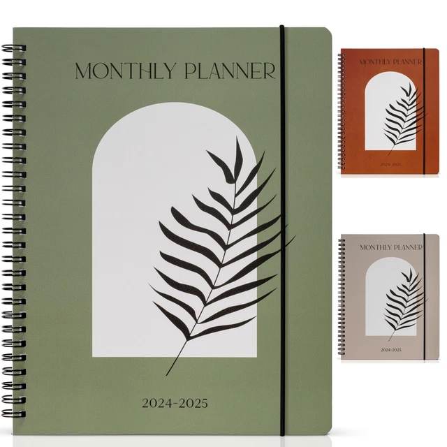 JAN 2025 Dec 2025 Monthly Planner and Calendar Book, Organizer, 9.6x7
