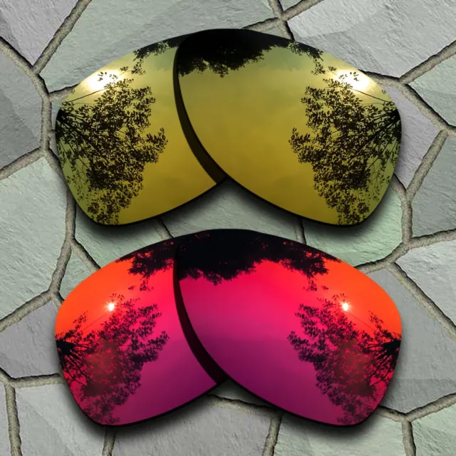 US Yellow Golden&Violet Red Polarized Lenses Replacement For-Oakley Dispatch 2