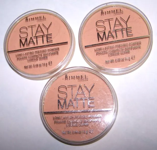 Rimmel - Stay Matte - lot de 3 Poudre Matifiante 009 Amber