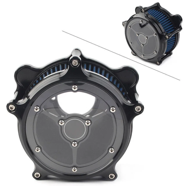 Clarity Air Cleaner Blue Intake Filter Set For Harley Dyna Softail Touring Glide