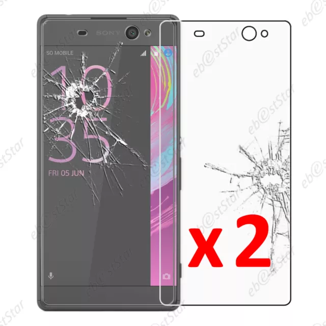 x2 Film Protection écran Verre Trempé Anti Casse Sony Xperia XA Ultra, Dual