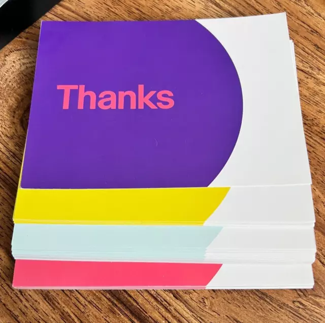 5.5"x4" eBay Purchase Thank You Cards Postcards 49 Thanks Cards