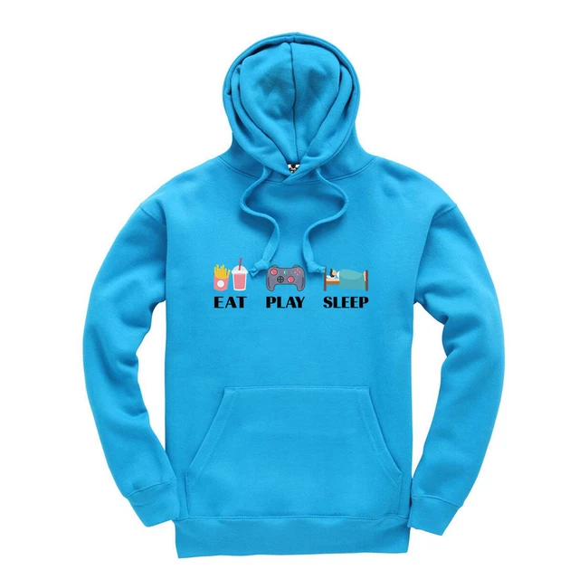 Eat Play Sleep Adults Hoodie Hooded Sweatshirt Gaming Gamer Men Women