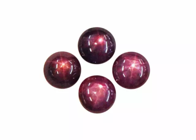 Natural Fine Rich Red Star Ruby - Round Cabochon - AAA Grade - Unheated, Untreat