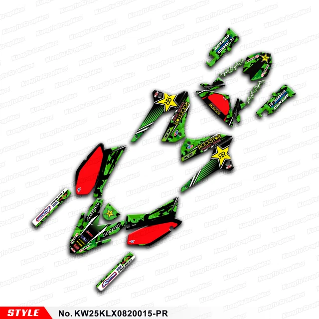MX Custom Waterproof Sticker Decal Graphics Kit for KLX250 KLX250S 2008-2020