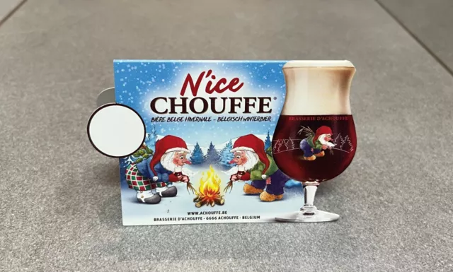 Triangle Publicitaire De Table Biere Belge Belgian Beer Bier Nain Chouffe Nice