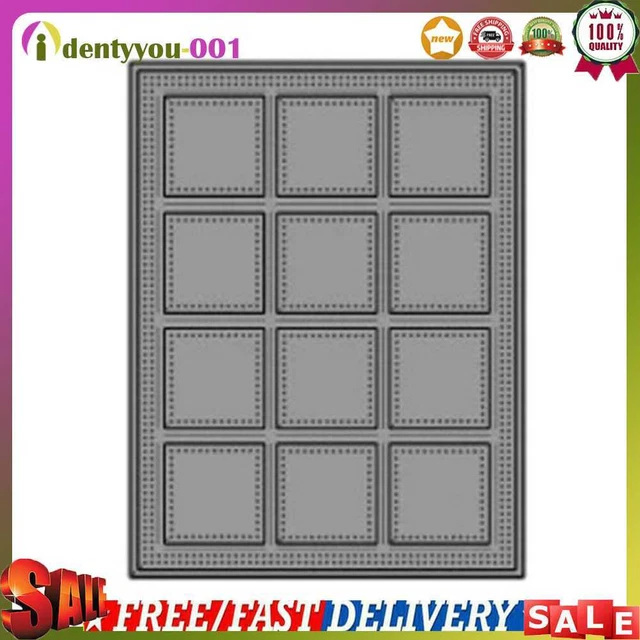 Máquina de troquelado Everpertuk plantilla de troquelado, conjunto geométrico moldes de troquelado rectangular S