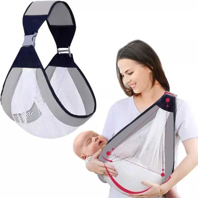 Fascia Porta Bambini Marsupio Elastico Da Neonati Baby Wrap Mamma Premaman Bimbi