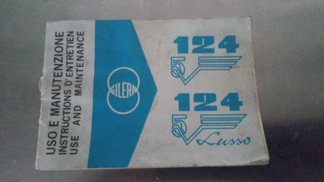 Libretto Uso E Manutenzione Moto Gilera 124 5V E Gilera 124 5V Lusso