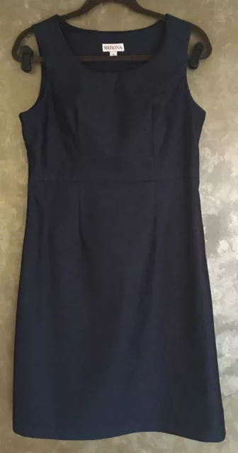 Merona Women’s Denim Cotton Stretch Sleeveless Lined Sheath Dress..Size 8