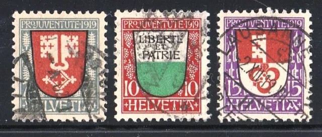 SCHWEIZ MiNr. 149/51 "Pro Juventute 1919", gestempelt, Michel 40,--