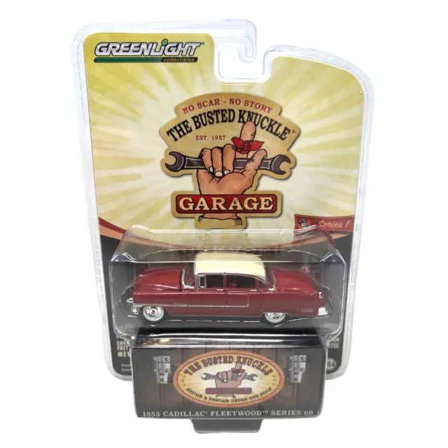 GREENLIGHT THE BUSTED Knuckle Garage 1955 Cadillac Fleetwood 1:64 ...