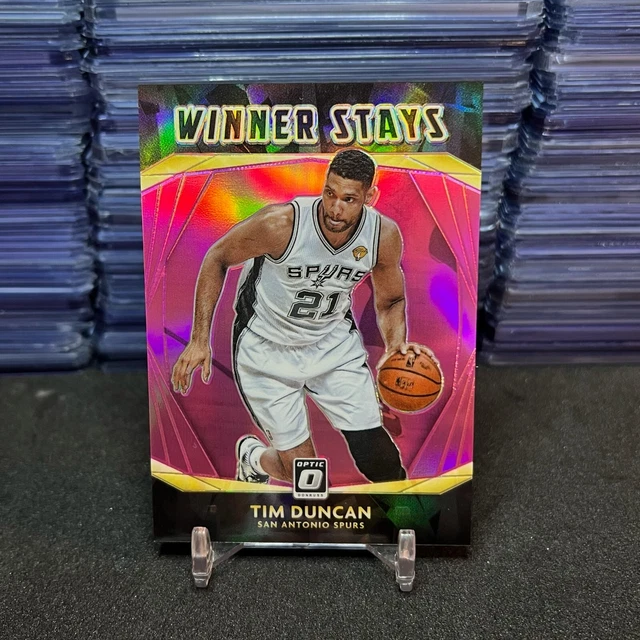 2020-21 Panini Donruss Optic Winner Stays Pink Prizm Tim Duncan /25 #15 Spurs SP
