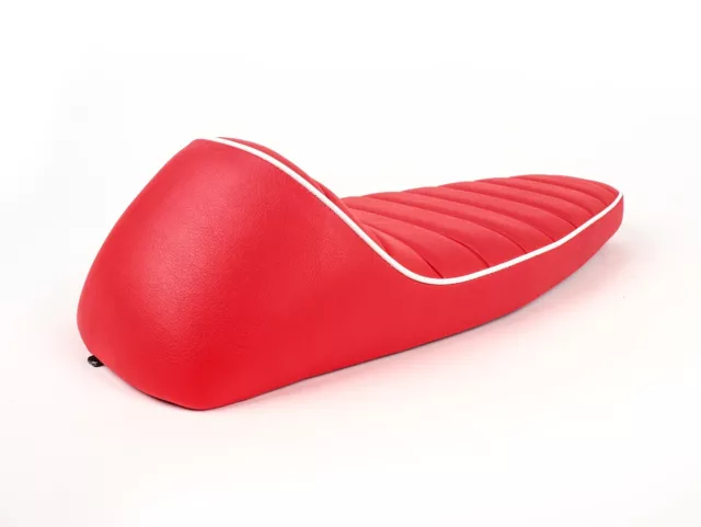 Vespa PK S XL 50 80 100 125 FASTBACK RED & WHITE PIPING SPORTS SEAT 2