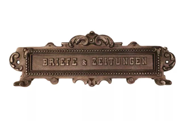 ANTIKE Briefklappe Briefeinwurf Briefschlitz Briefkasten Gründerzeit 1895