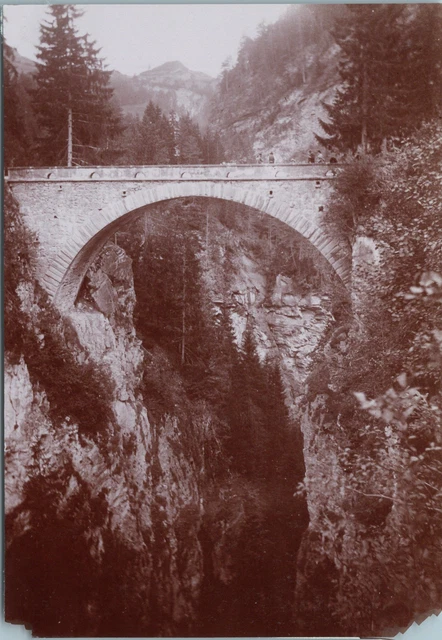 Suisse, Albula/Alvra, Pont de Solis, Vintage print, circa 1895 Tirage vintage pr