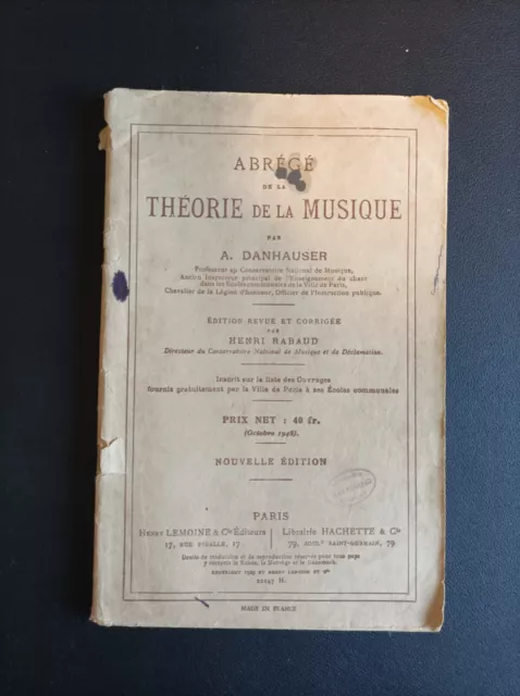 Adolphe Danhauser : Abrégé De La Théorie - Livre