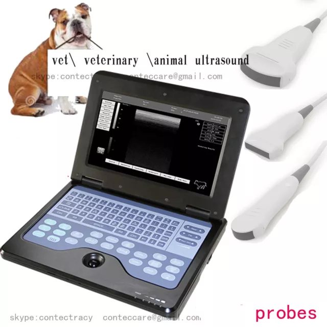 CONTEC CMS600P2 Vet Ultrasould Laptop Scanner Machine Cat,Dog,horse,vet Probe,CE