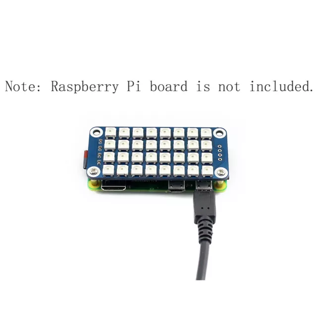 RGB LED Display Module HAT for RPI Raspberry Pi Zero 2 W WH A 3 Model B Plus 4 5