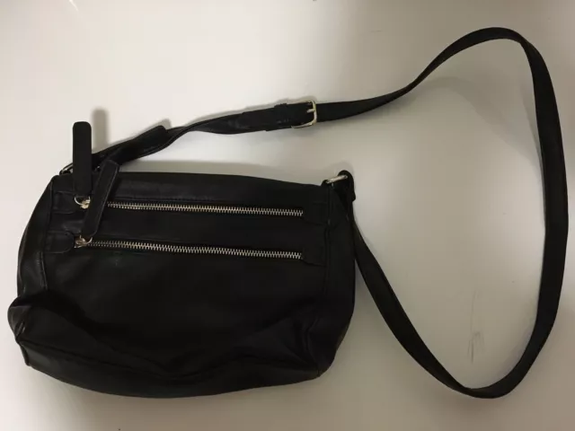 Forever 21 Small Black Faux Leather Adjustable Shoulder Crossbody Bag h&m