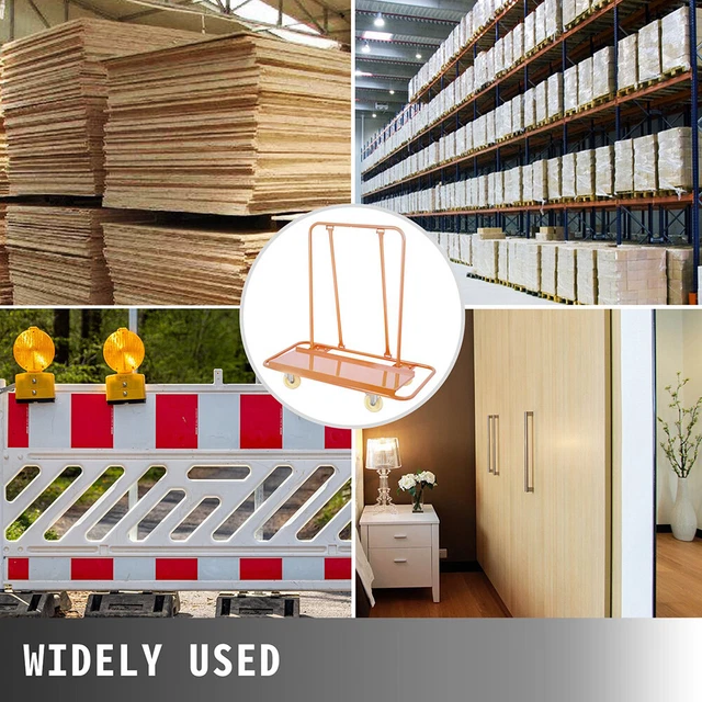 Drywall Sheet Cart Dollies with Four Swivel Casters High Quality Yellow