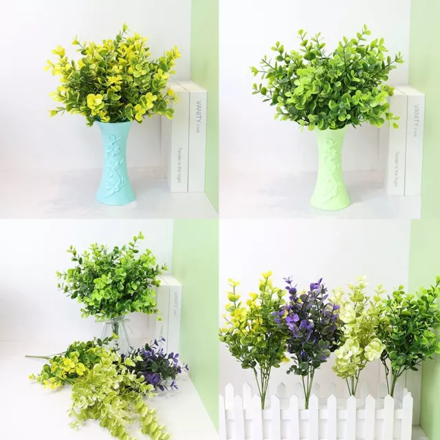 Decorazione fai da te con bouquet di foglie pianta artificiale di seta fiore pianta erba verde design