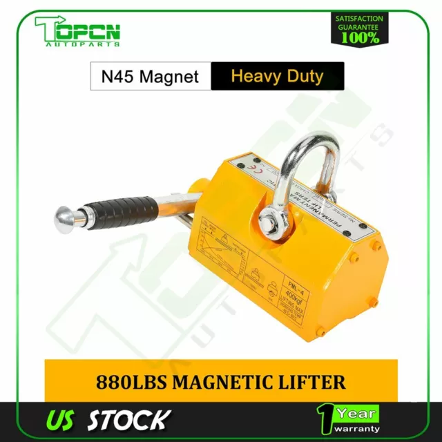 Heavy Duty 880lb 400kg Steel Lifting Magnet Magnetic Lifter Hoist Crane