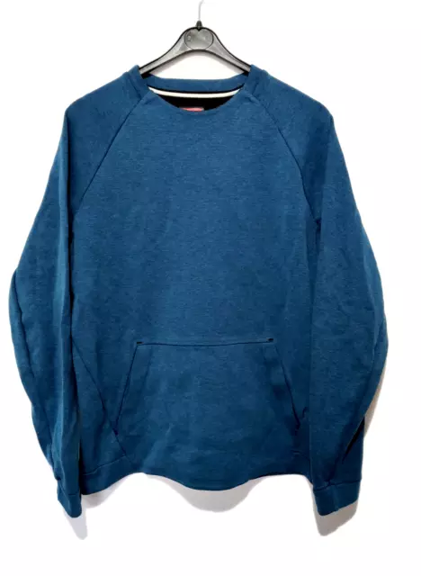 NIKE Tech Fleece Herren Pullover Gr. M Blau Sweatshirt mit Taschen