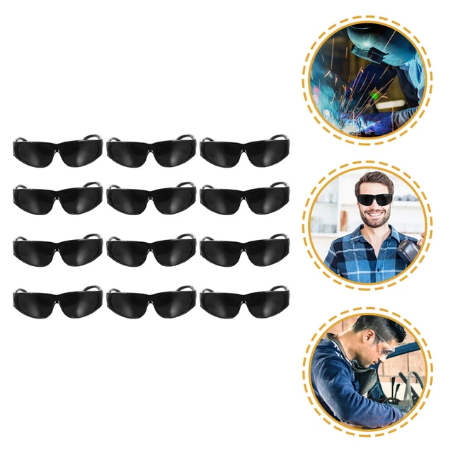 12 Pcs Welding Goggles Abs Miss Safety Eyewear Lab Auto Darkening Glasses