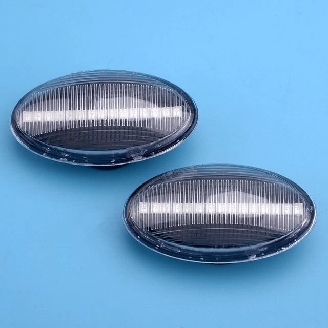 Clignotants LED Dynamiques Feux De Position Avant - Compatible Peugeot 207 308 3008 5008 RCZ Et Citroën C4 C3 DS3 - Lentille Transparente
