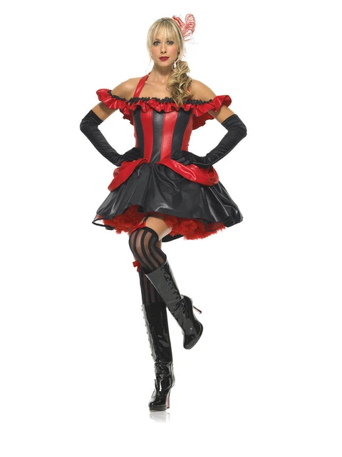 Sexy FRENCH CANCAN DANCER Adult Women's Halloween Costume Party Dress