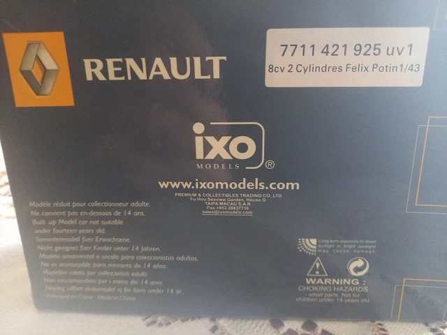 Renault 8cv 2 Cylindres 1906 Ixo 1/43 6