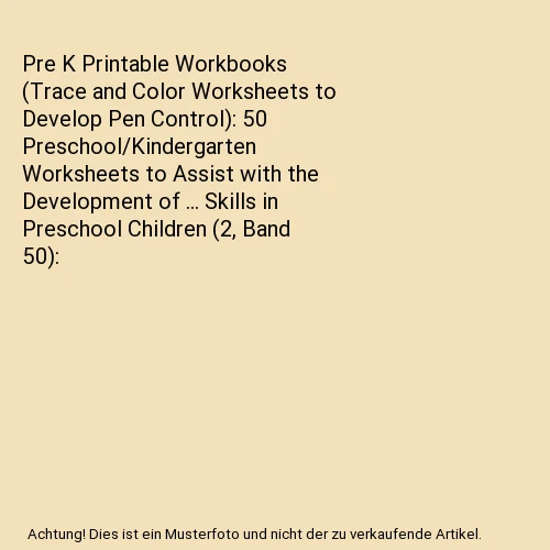 PRE K PRINTABLE Workbooks Trace And Color Worksheets To Develop Pen