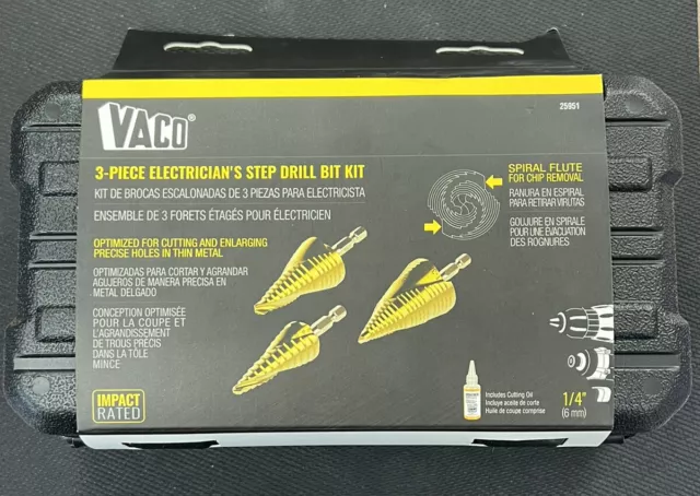 Klein Tools Electricians Step Drill Bit Set **NEW**